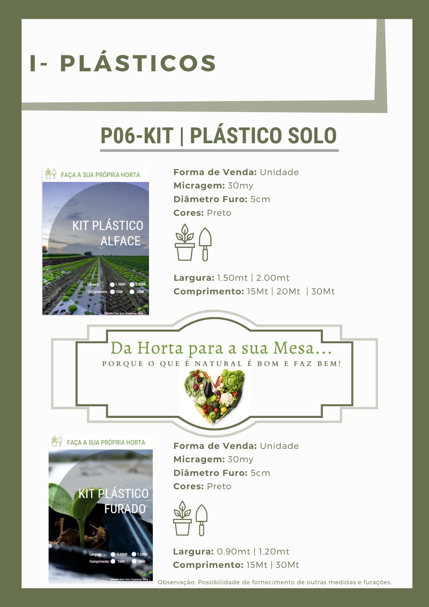 Kit Plástico Solo | Alface